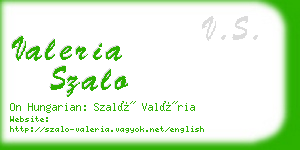 valeria szalo business card